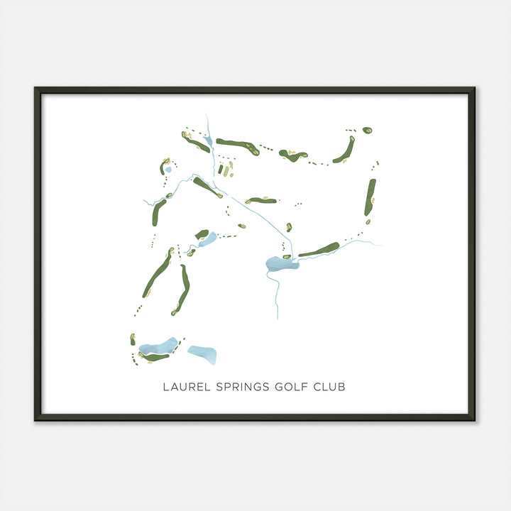 Print of Laurel Springs Golf Club Modern Map