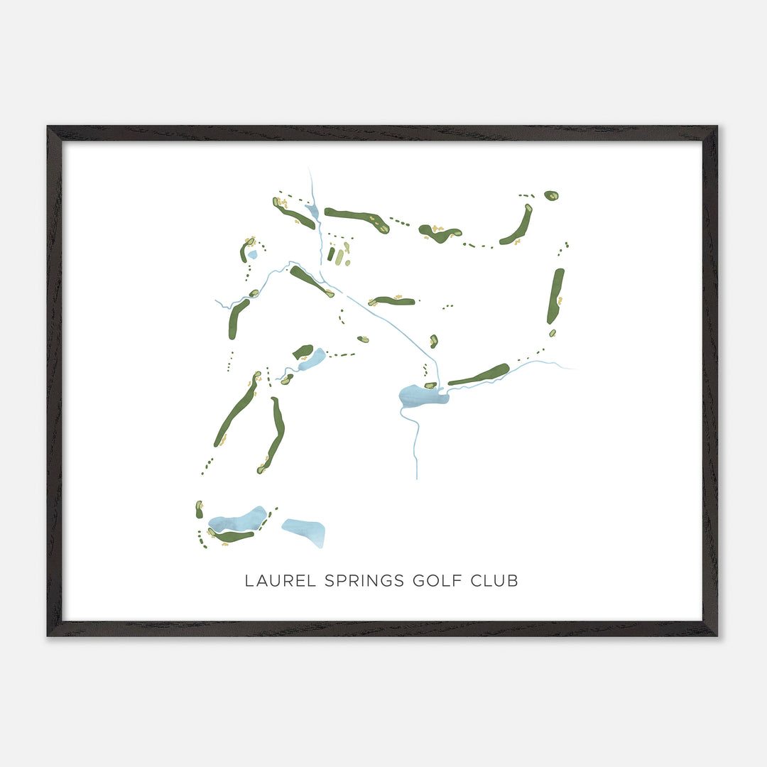 Print of Laurel Springs Golf Club Modern Map