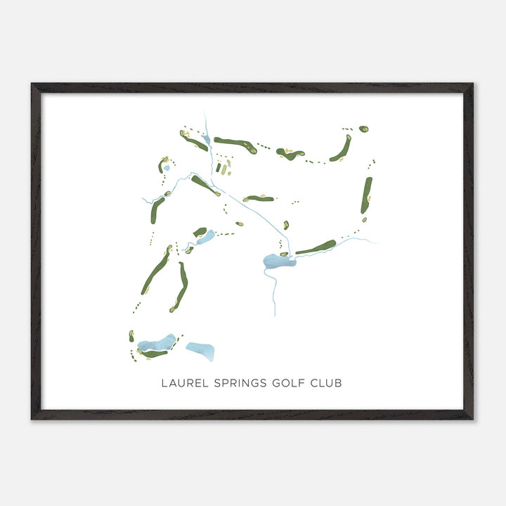 Print of Laurel Springs Golf Club Modern Map