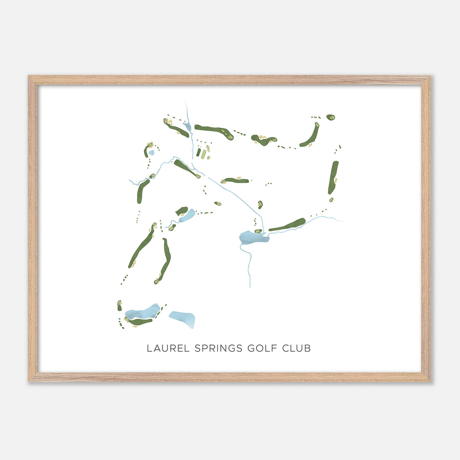 Print of Laurel Springs Golf Club Modern Map