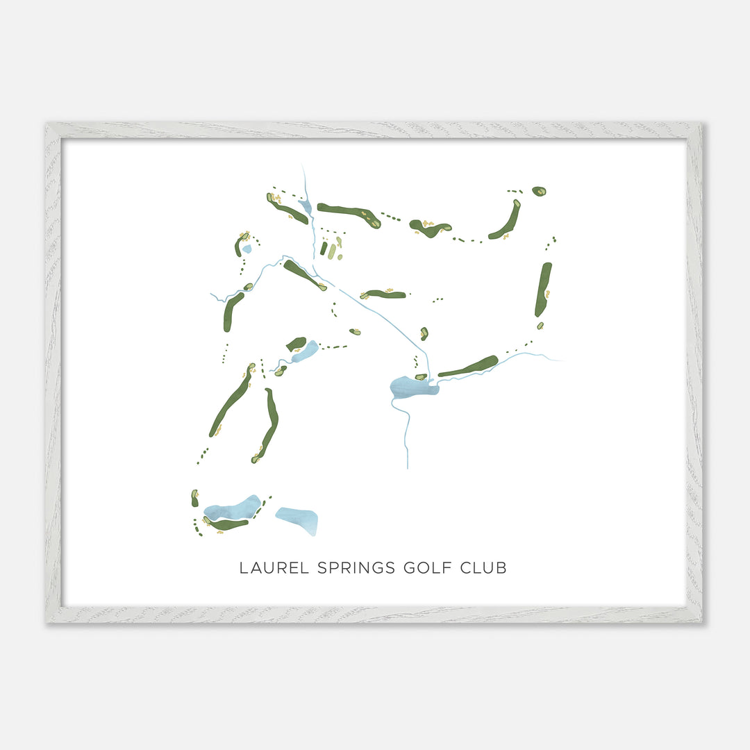 Print of Laurel Springs Golf Club Modern Map