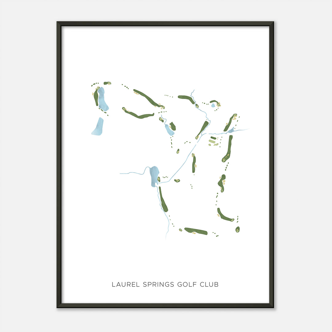 Print of Laurel Springs Golf Club Modern Map