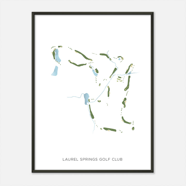 Print of Laurel Springs Golf Club Modern Map