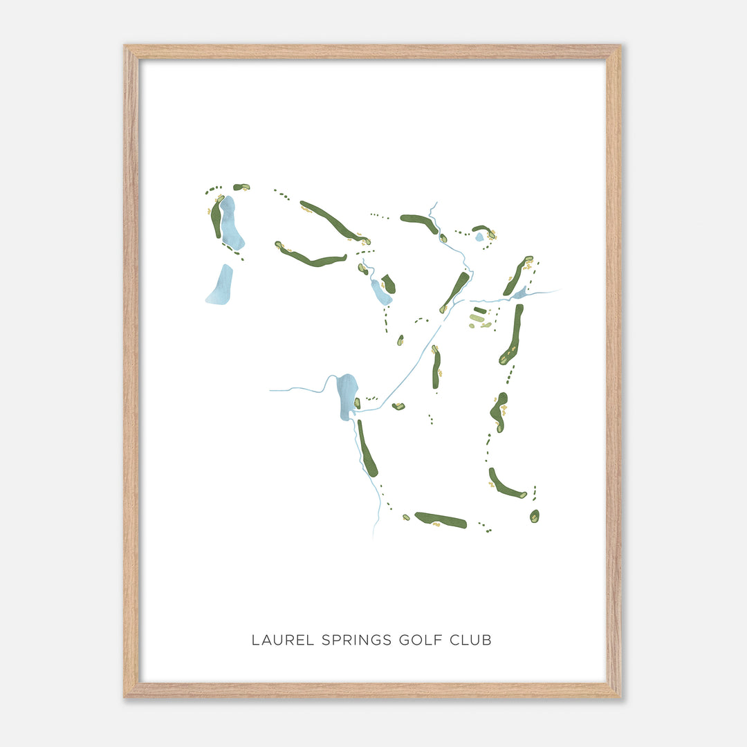 Print of Laurel Springs Golf Club Modern Map