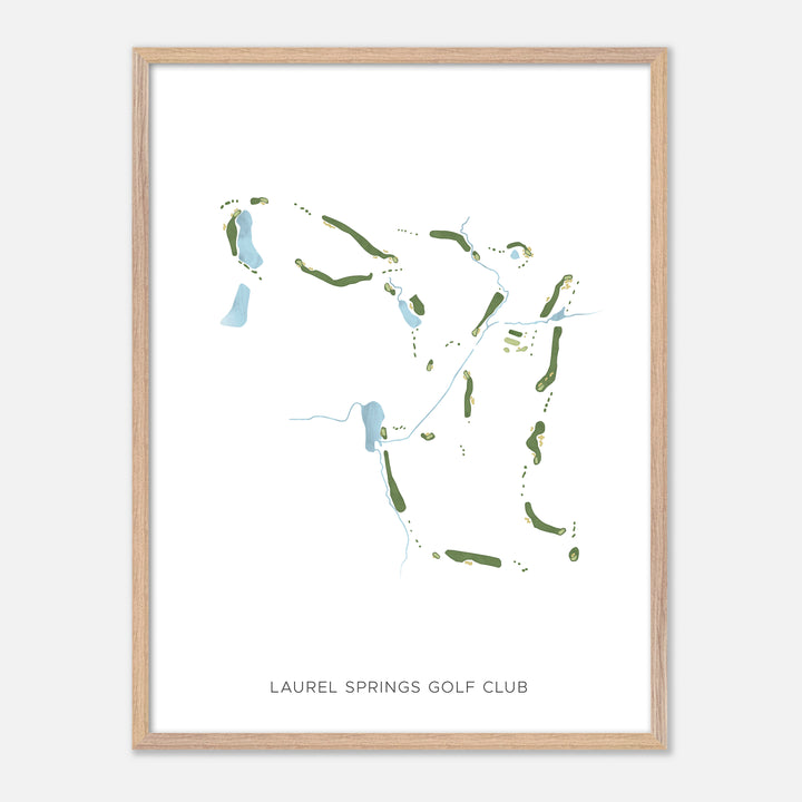 Print of Laurel Springs Golf Club Modern Map