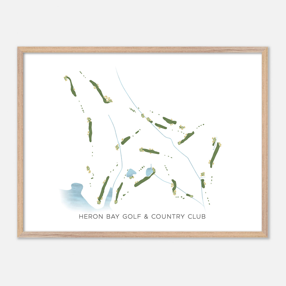Print of Heron Bay Golf & Country Club Modern Map