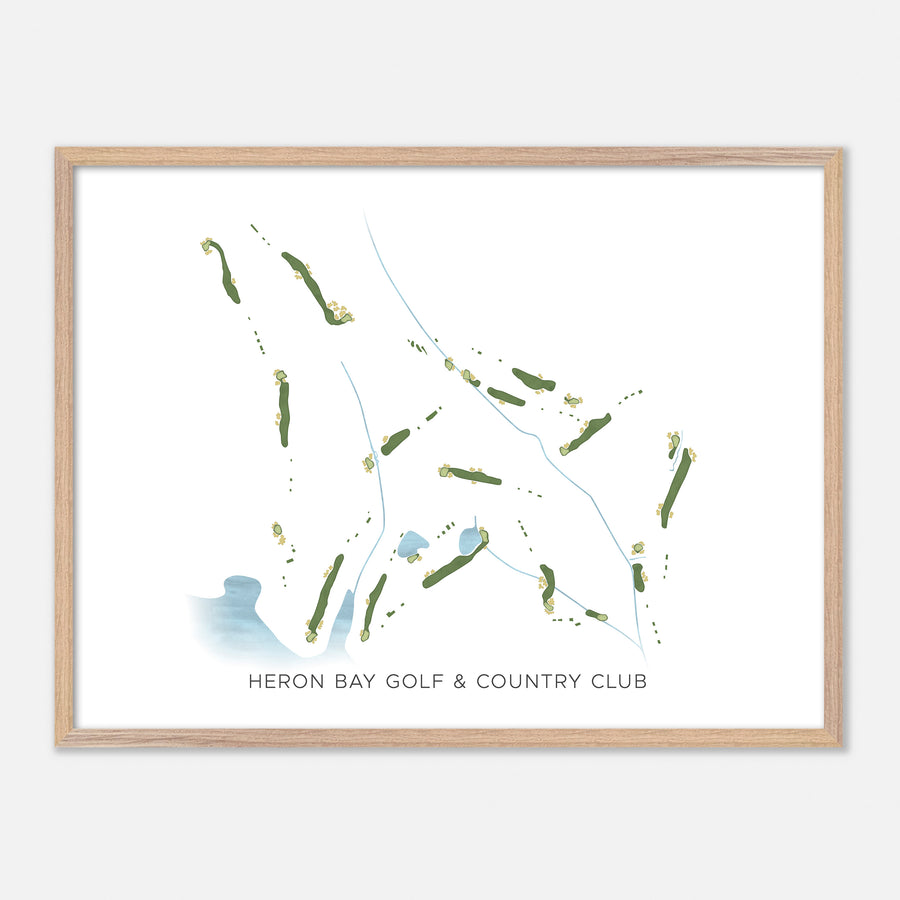 Print of Heron Bay Golf & Country Club Modern Map