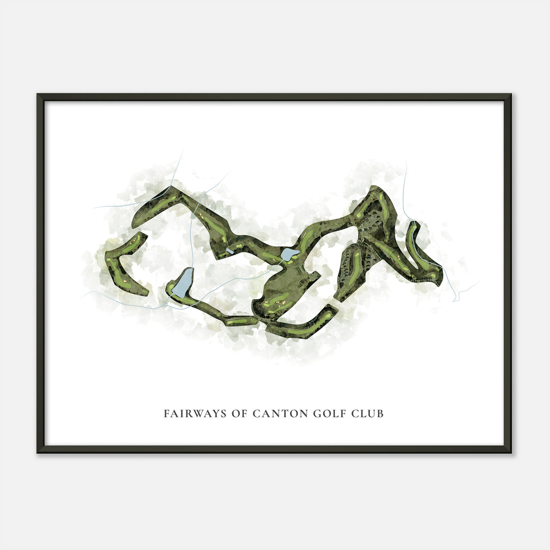 Print of Fairways Of Canton Golf Club Classic Map