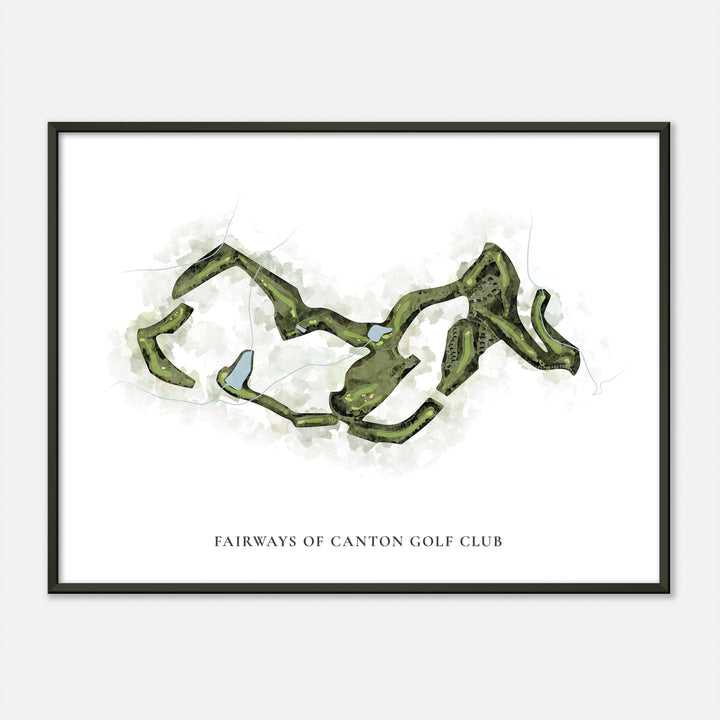 Print of Fairways Of Canton Golf Club Classic Map