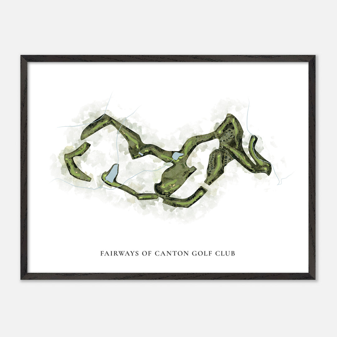 Print of Fairways Of Canton Golf Club Classic Map