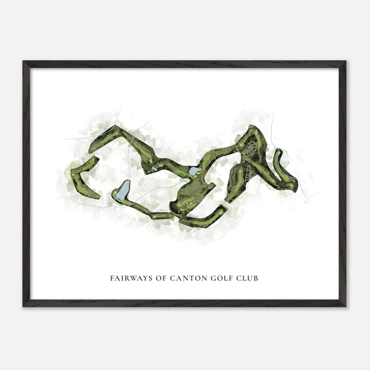 Print of Fairways Of Canton Golf Club Classic Map