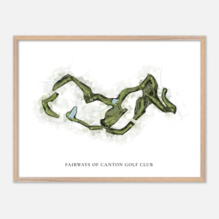 Print of Fairways Of Canton Golf Club Classic Map