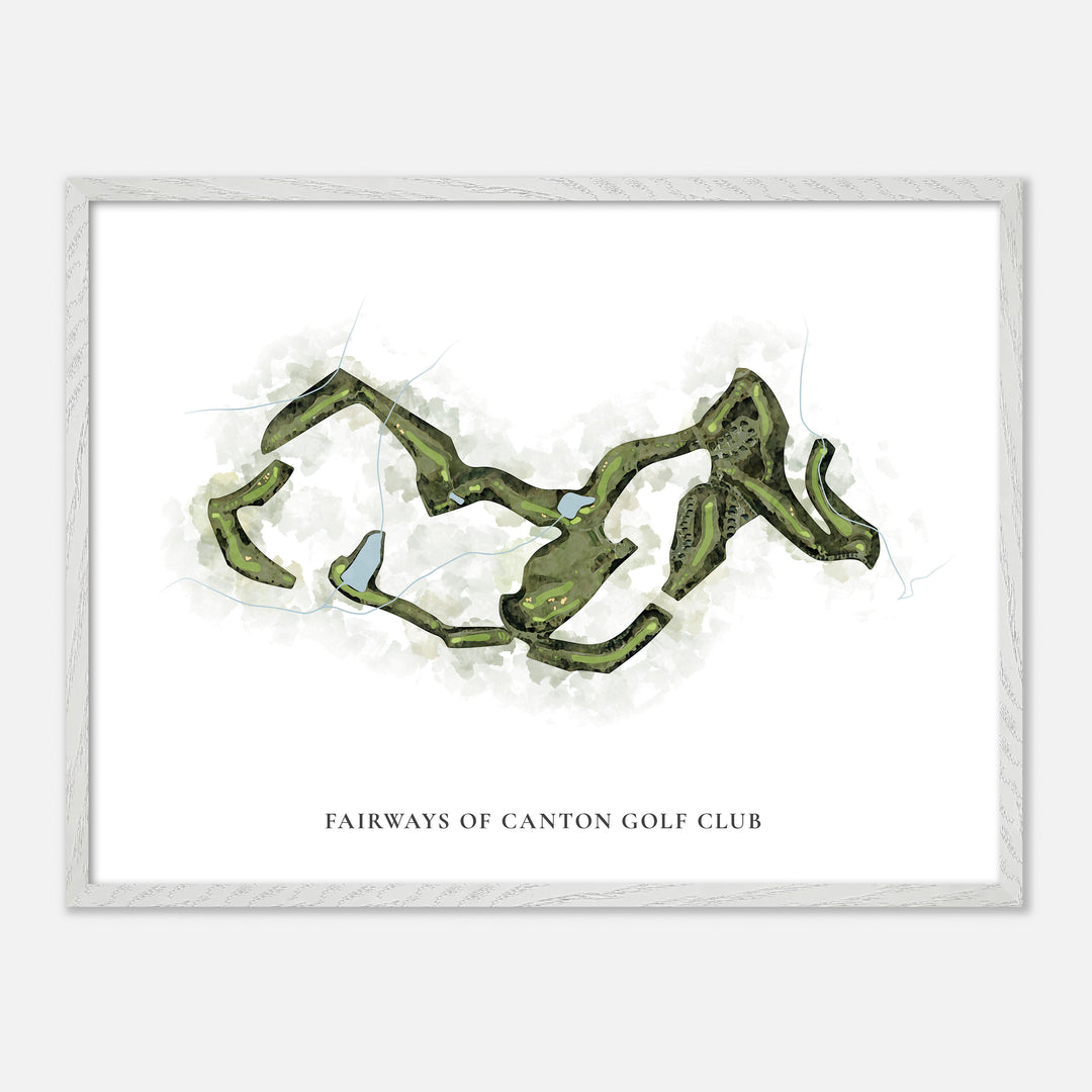 Print of Fairways Of Canton Golf Club Classic Map
