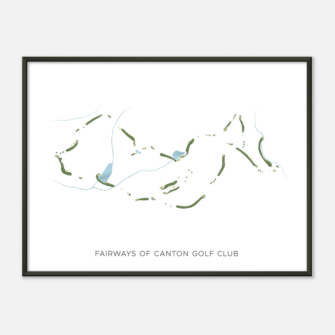 Print of Fairways Of Canton Golf Club Modern Map
