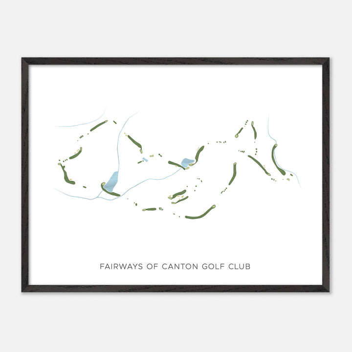 Print of Fairways Of Canton Golf Club Modern Map