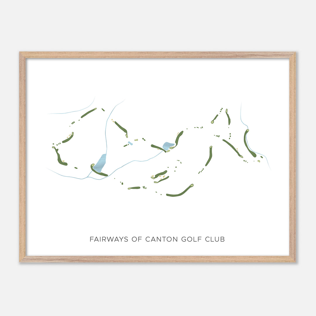 Print of Fairways Of Canton Golf Club Modern Map