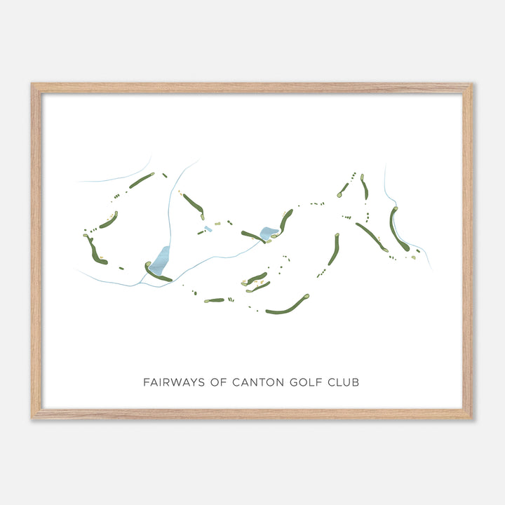 Print of Fairways Of Canton Golf Club Modern Map