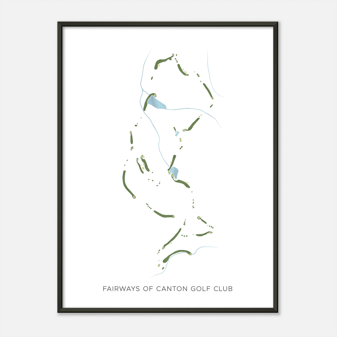 Print of Fairways Of Canton Golf Club Modern Map