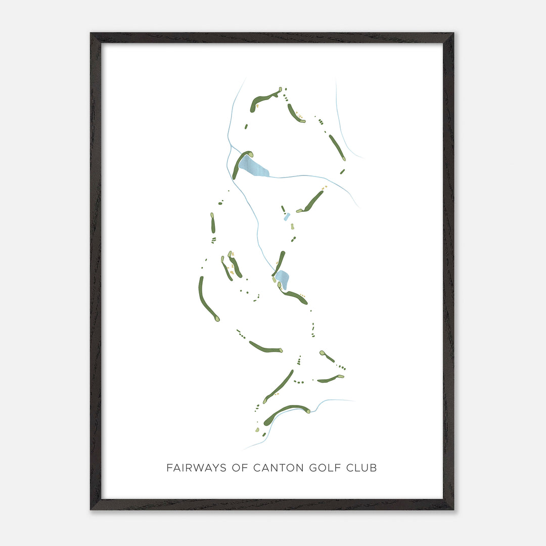 Print of Fairways Of Canton Golf Club Modern Map