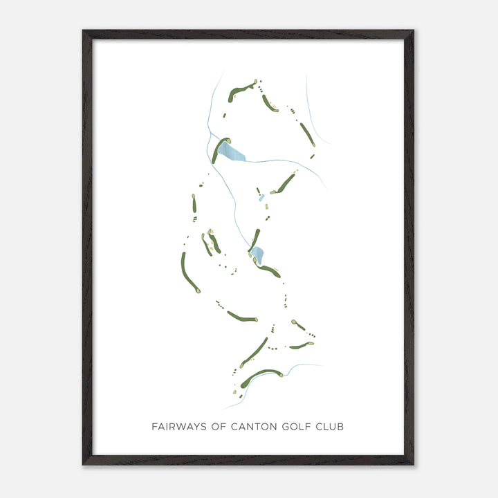Print of Fairways Of Canton Golf Club Modern Map