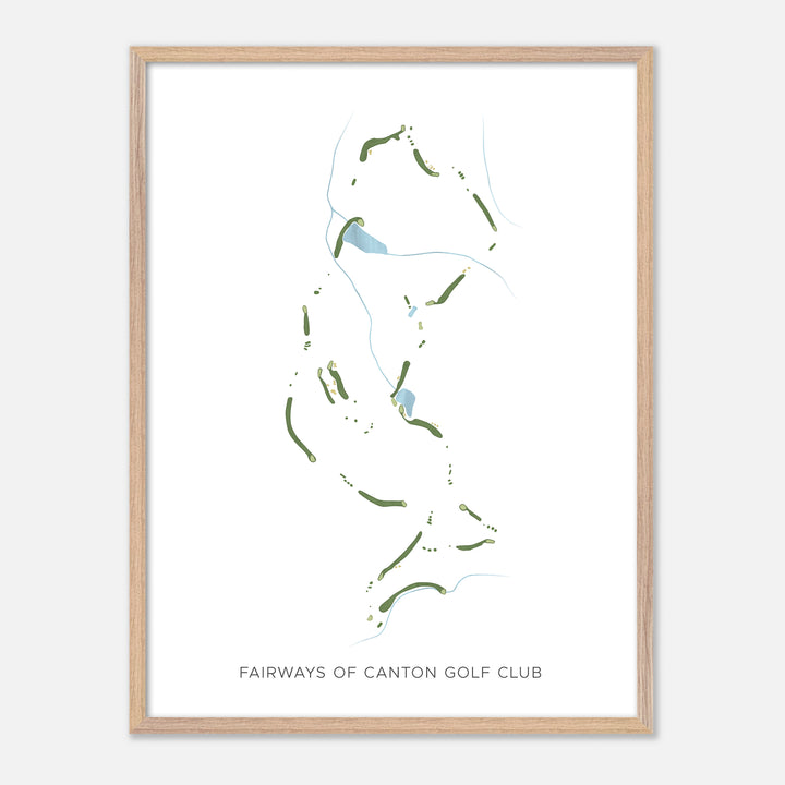 Print of Fairways Of Canton Golf Club Modern Map