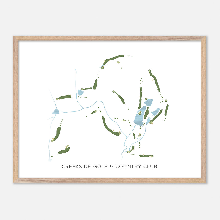 Print of Creekside Golf & Country Club Modern Map