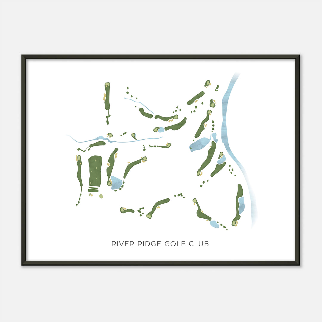 Print of River Ridge Golf Club Modern Map