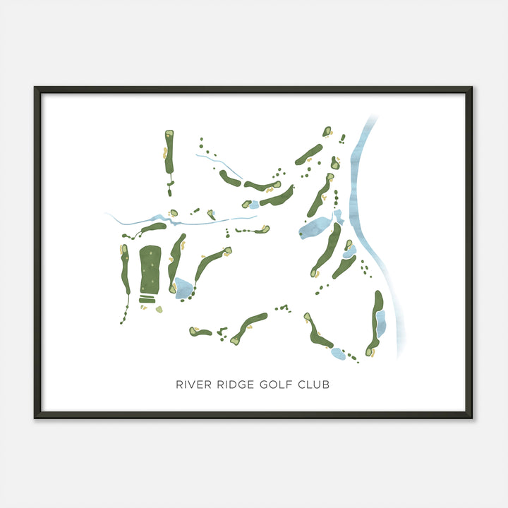 Print of River Ridge Golf Club Modern Map