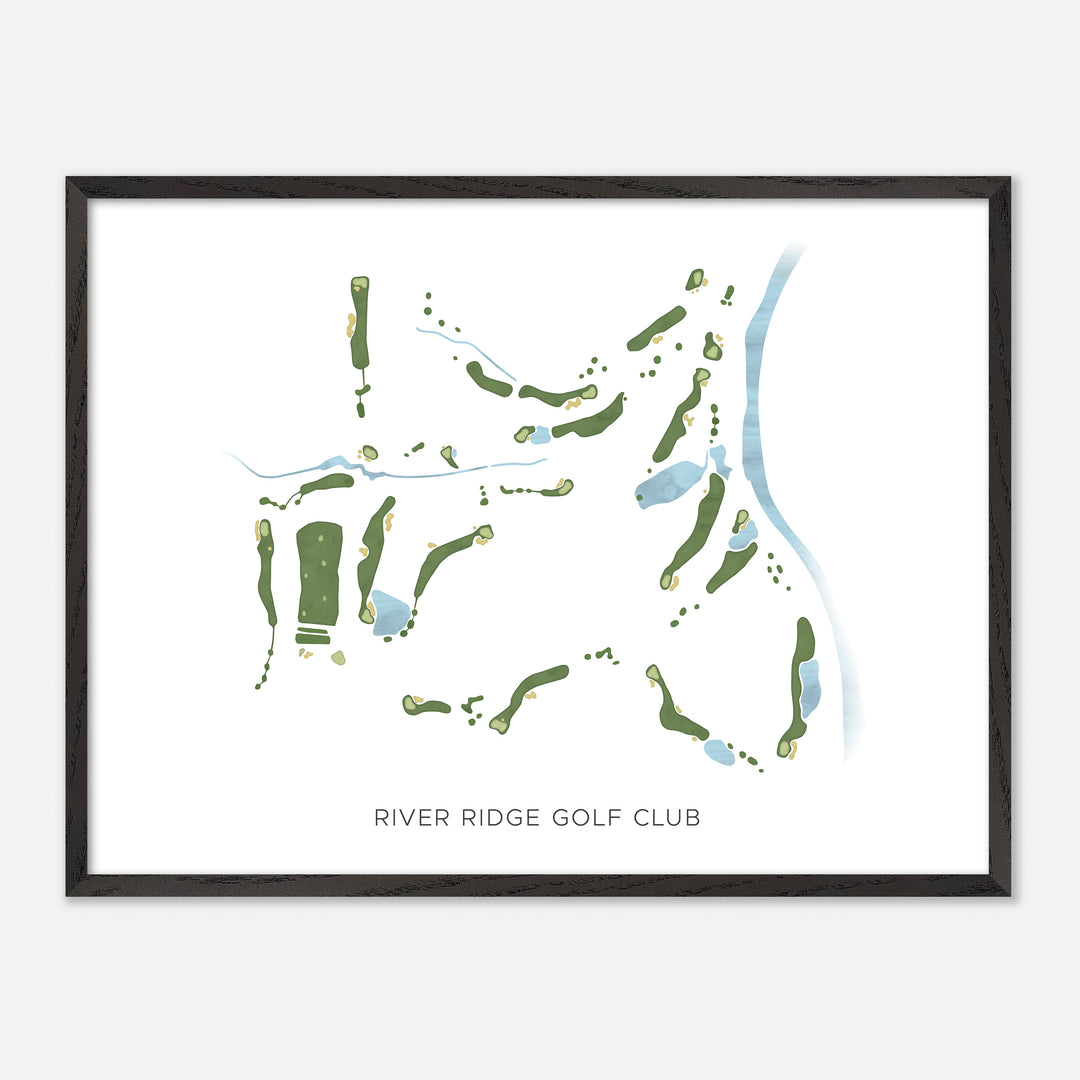 Print of River Ridge Golf Club Modern Map