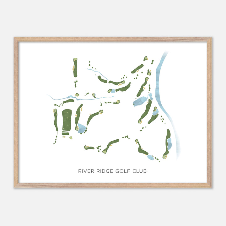 Print of River Ridge Golf Club Modern Map