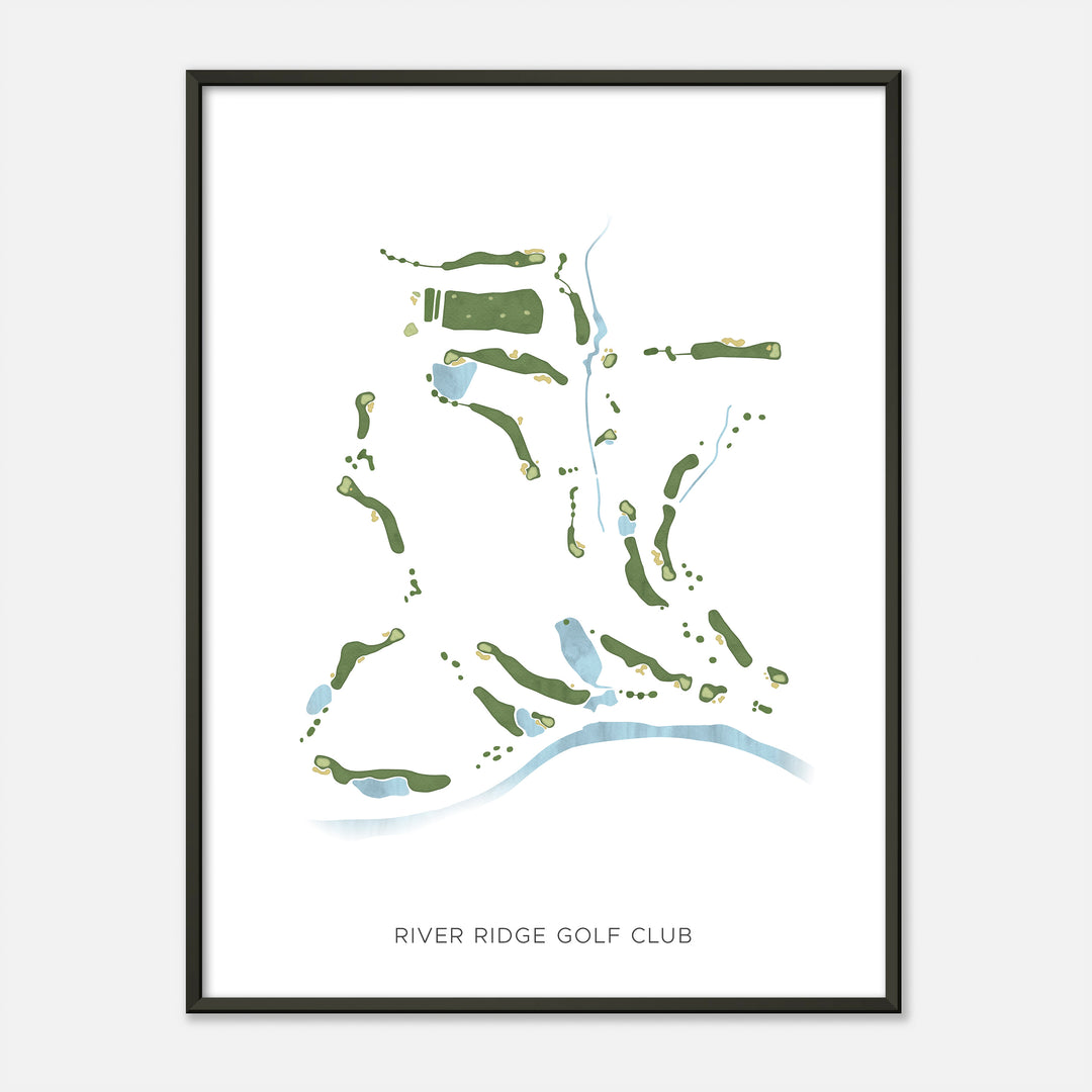 Print of River Ridge Golf Club Modern Map