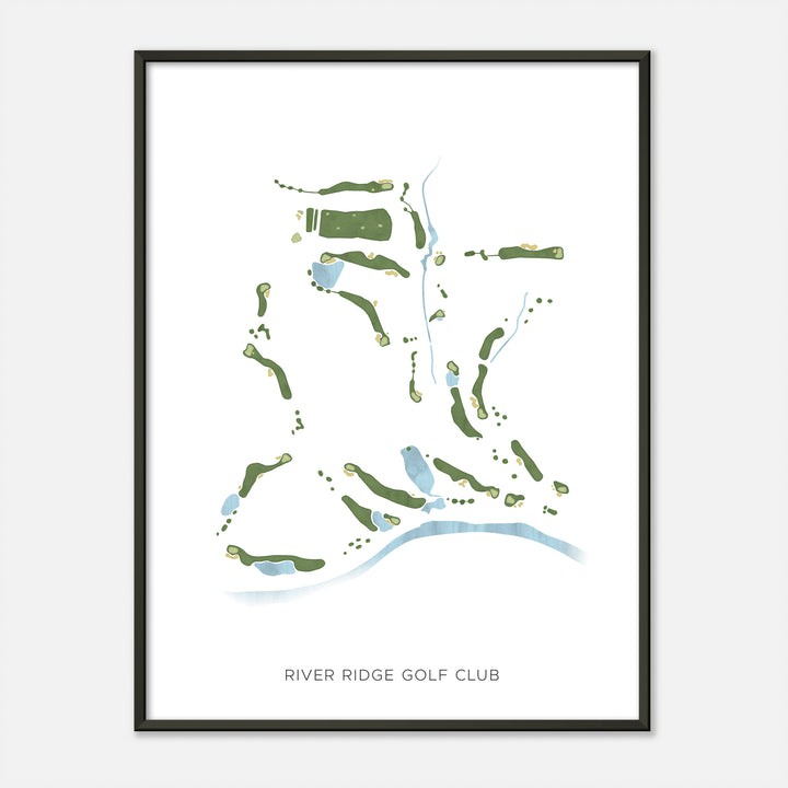 Print of River Ridge Golf Club Modern Map