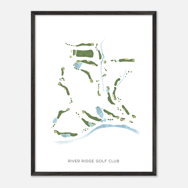 Print of River Ridge Golf Club Modern Map