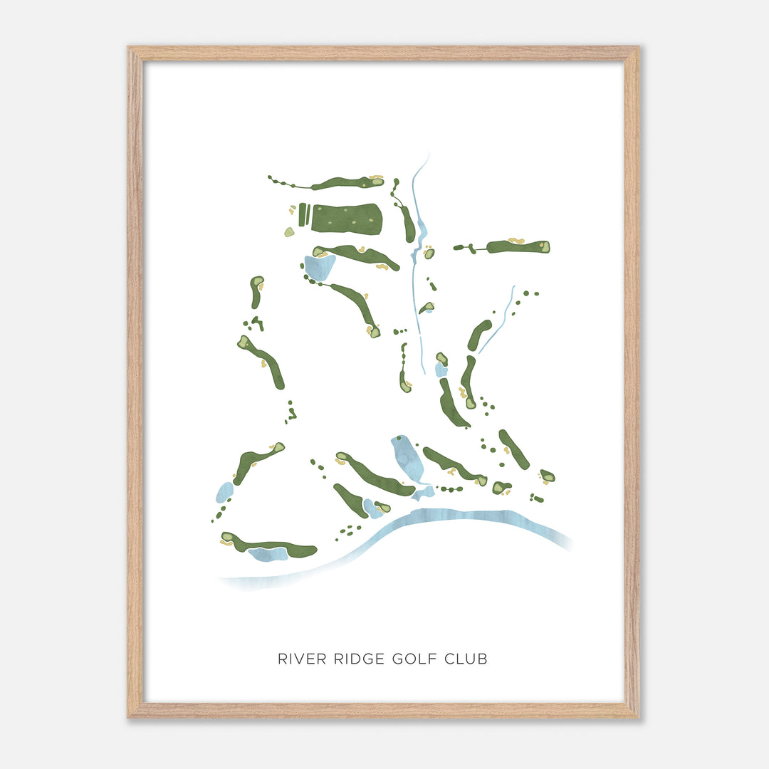 Print of River Ridge Golf Club Modern Map