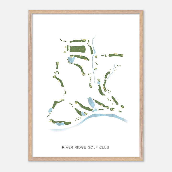 Print of River Ridge Golf Club Modern Map