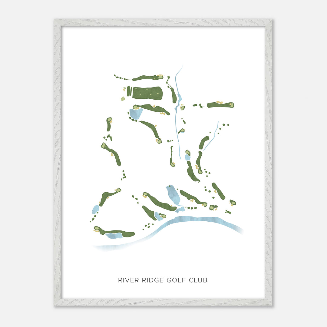Print of River Ridge Golf Club Modern Map
