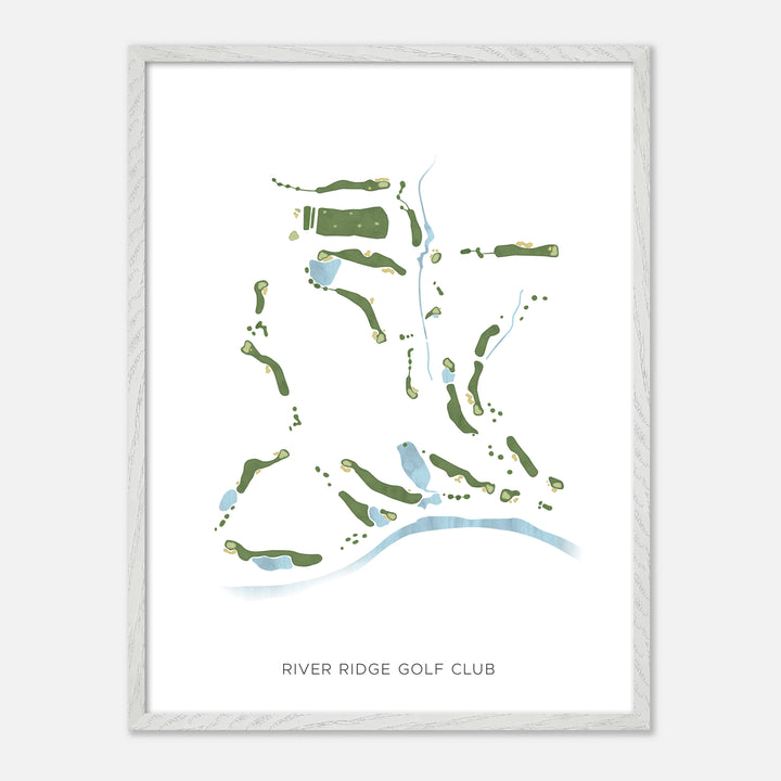 Print of River Ridge Golf Club Modern Map