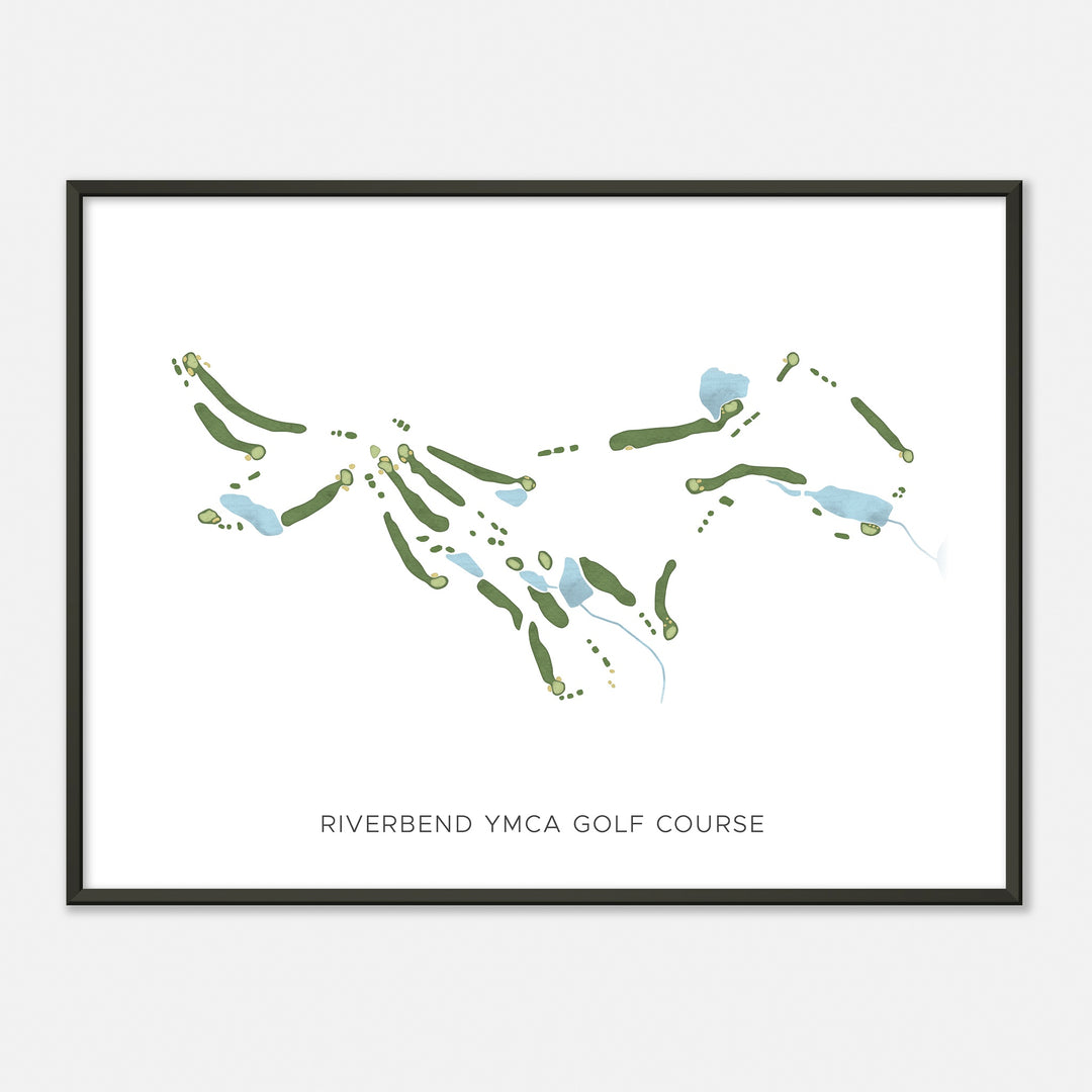 Print of Riverbend Ymca Golf Course Modern Map