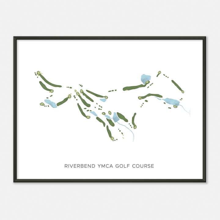 Print of Riverbend Ymca Golf Course Modern Map