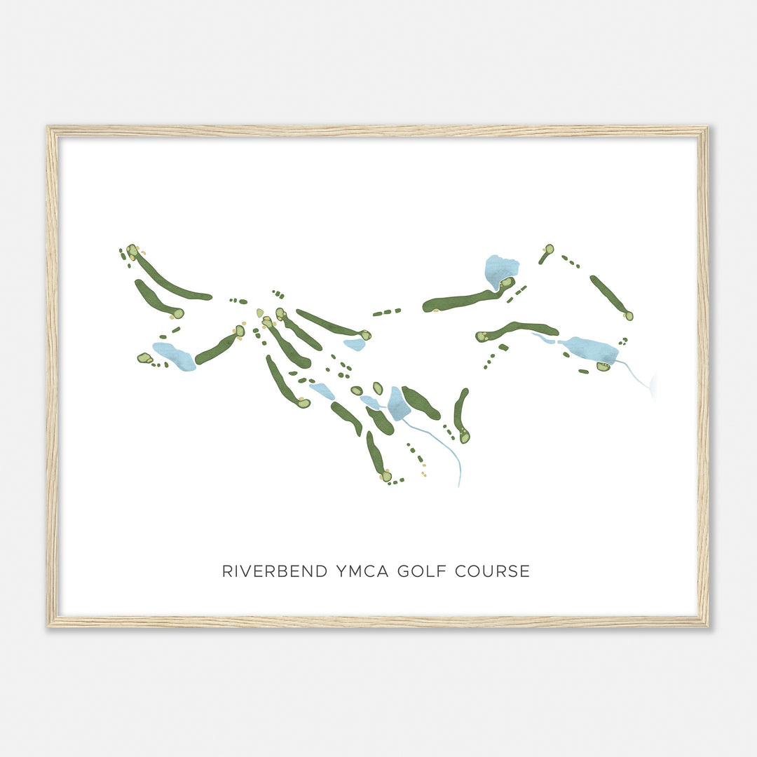 Print of Riverbend Ymca Golf Course Modern Map