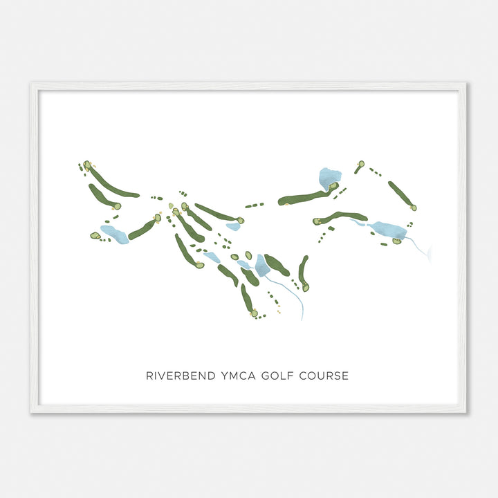 Print of Riverbend Ymca Golf Course Modern Map