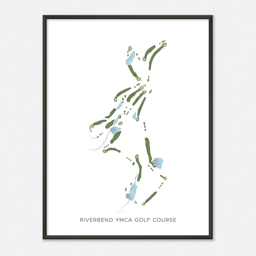 Print of Riverbend Ymca Golf Course Modern Map