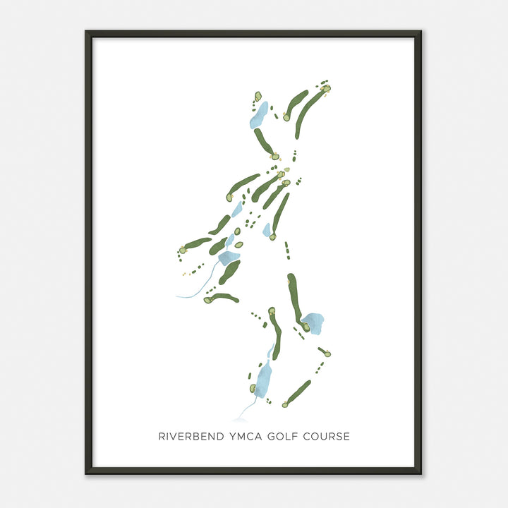 Print of Riverbend Ymca Golf Course Modern Map