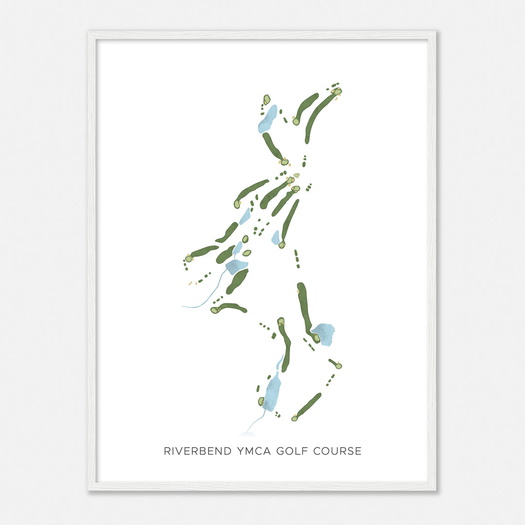 Print of Riverbend Ymca Golf Course Modern Map