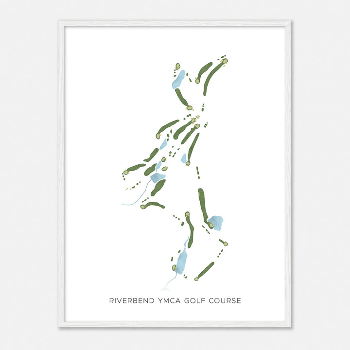 Print of Riverbend Ymca Golf Course Modern Map