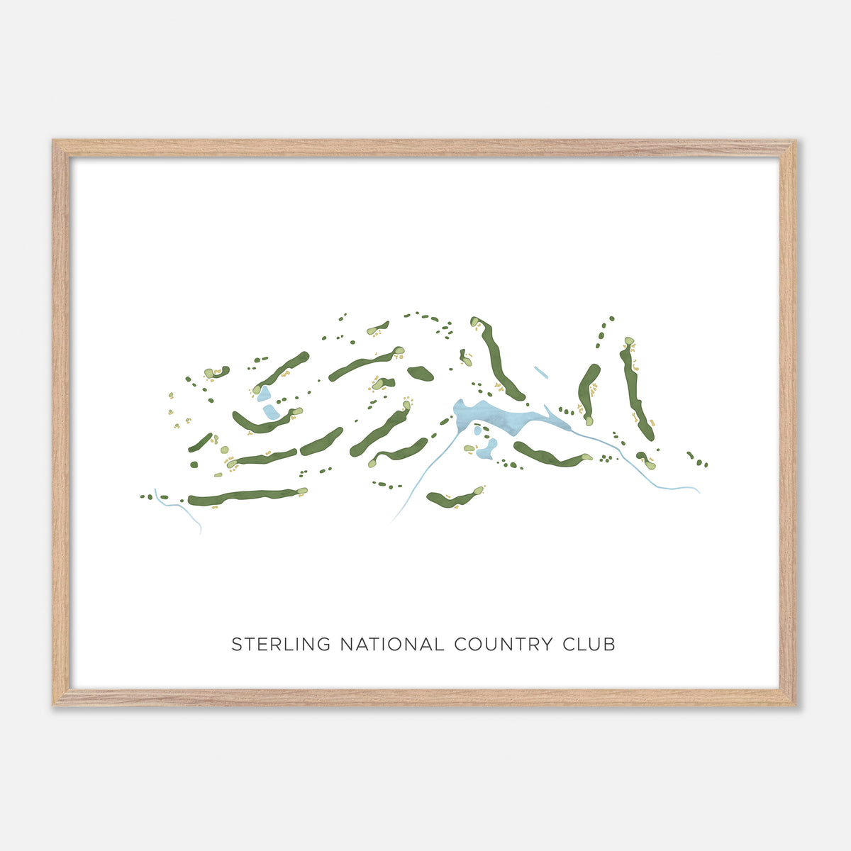 Print of Sterling National Country Club Modern Map