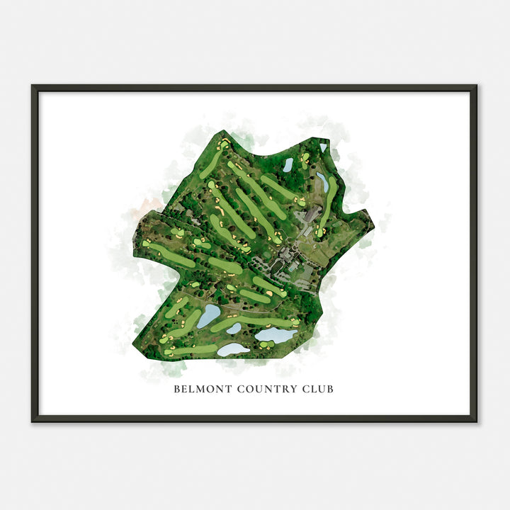 Print of Belmont Country Club Classic Map