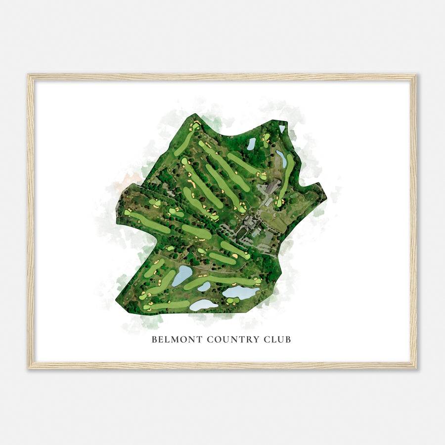 Print of Belmont Country Club Classic Map