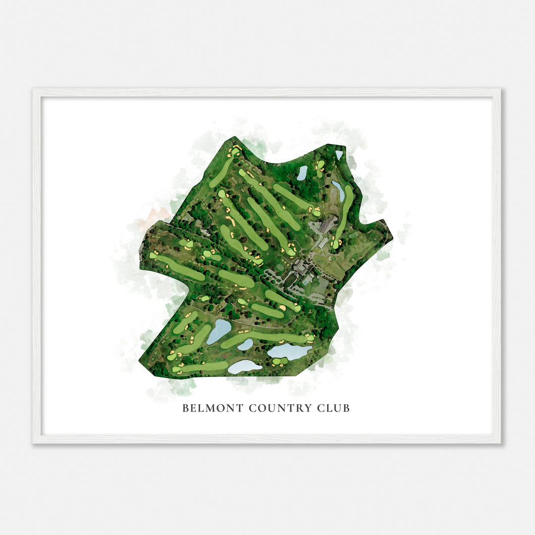 Print of Belmont Country Club Classic Map