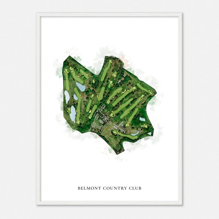 Print of Belmont Country Club Classic Map